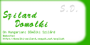 szilard domolki business card